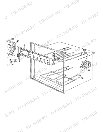 Взрыв-схема плиты (духовки) Electrolux EOB343K1 - Схема узла Electrical equipment